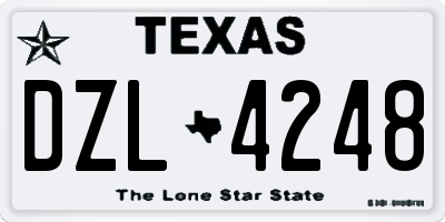 TX license plate DZL4248