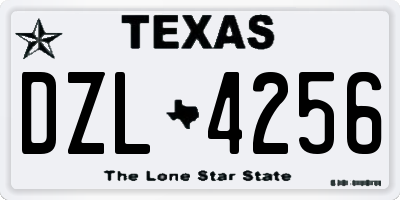 TX license plate DZL4256