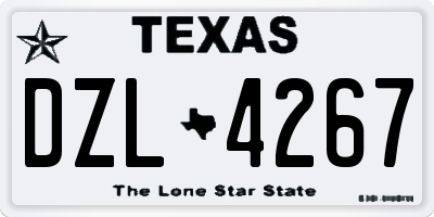 TX license plate DZL4267