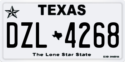 TX license plate DZL4268