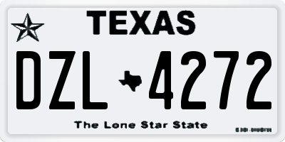 TX license plate DZL4272