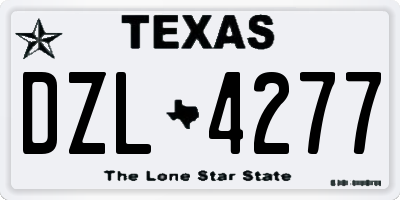 TX license plate DZL4277