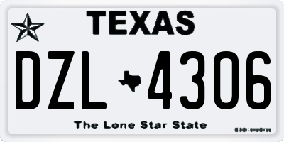 TX license plate DZL4306