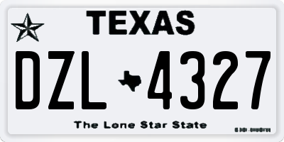 TX license plate DZL4327