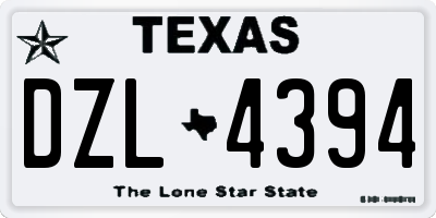 TX license plate DZL4394