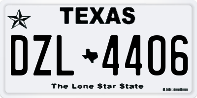 TX license plate DZL4406