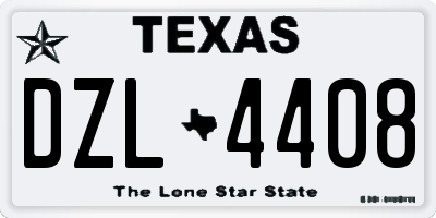 TX license plate DZL4408