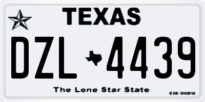 TX license plate DZL4439