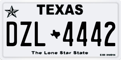 TX license plate DZL4442