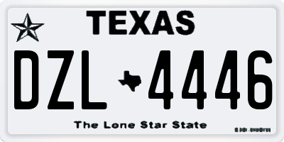 TX license plate DZL4446