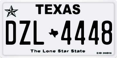 TX license plate DZL4448