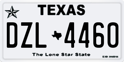TX license plate DZL4460
