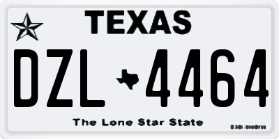 TX license plate DZL4464