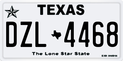 TX license plate DZL4468
