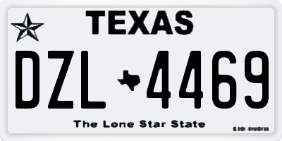 TX license plate DZL4469