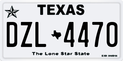 TX license plate DZL4470