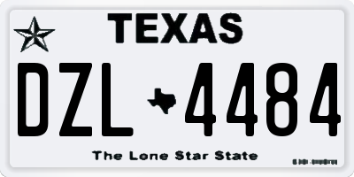 TX license plate DZL4484