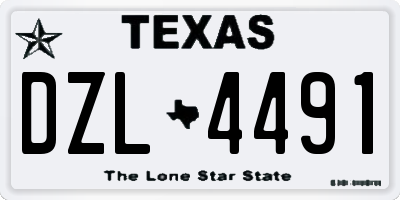 TX license plate DZL4491