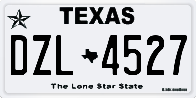 TX license plate DZL4527
