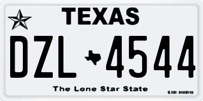 TX license plate DZL4544