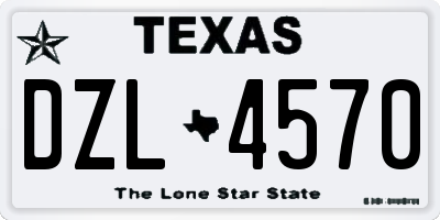 TX license plate DZL4570