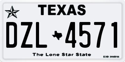 TX license plate DZL4571