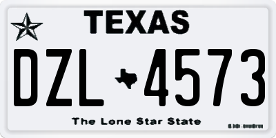 TX license plate DZL4573