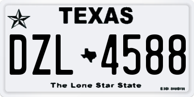 TX license plate DZL4588