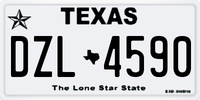 TX license plate DZL4590