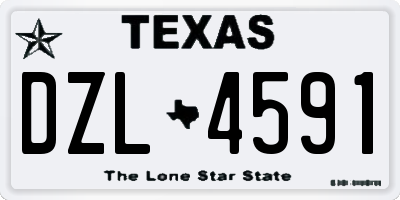 TX license plate DZL4591