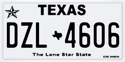 TX license plate DZL4606