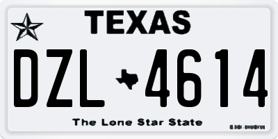 TX license plate DZL4614