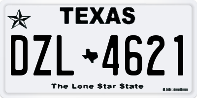 TX license plate DZL4621