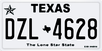 TX license plate DZL4628