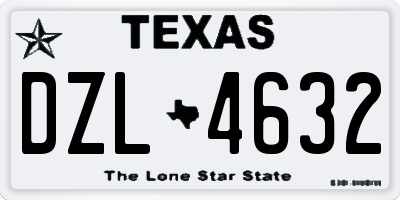 TX license plate DZL4632