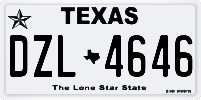 TX license plate DZL4646