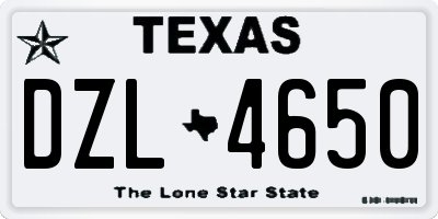 TX license plate DZL4650