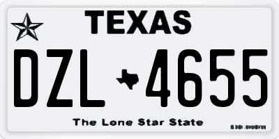 TX license plate DZL4655