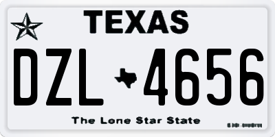 TX license plate DZL4656