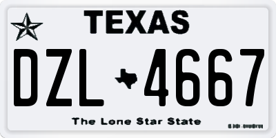 TX license plate DZL4667