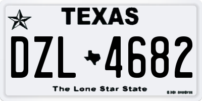 TX license plate DZL4682