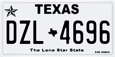 TX license plate DZL4696