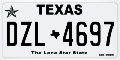 TX license plate DZL4697