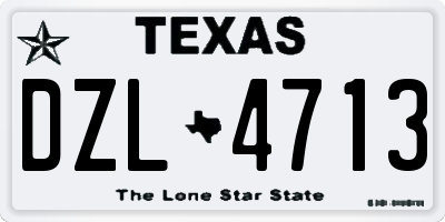 TX license plate DZL4713