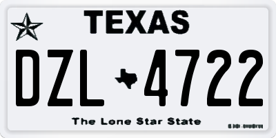 TX license plate DZL4722