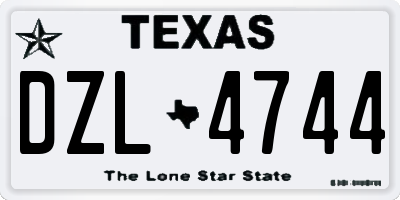 TX license plate DZL4744