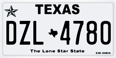 TX license plate DZL4780