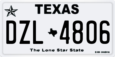 TX license plate DZL4806