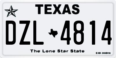 TX license plate DZL4814