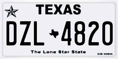 TX license plate DZL4820